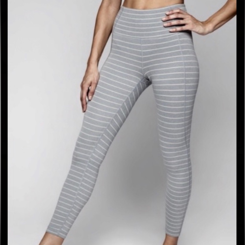 Athleta Stripe Salutation 7/8 Ankle Leggings #333N